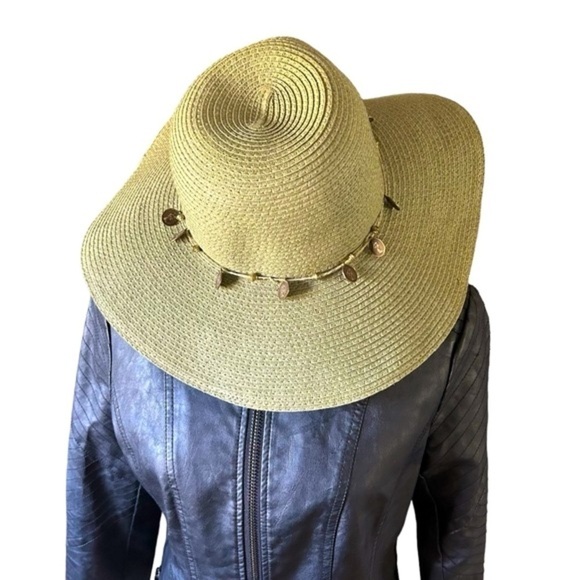Broner Calypso Wide Brim Sunshade Floppy Embellishished Hat - Picture 11 of 12